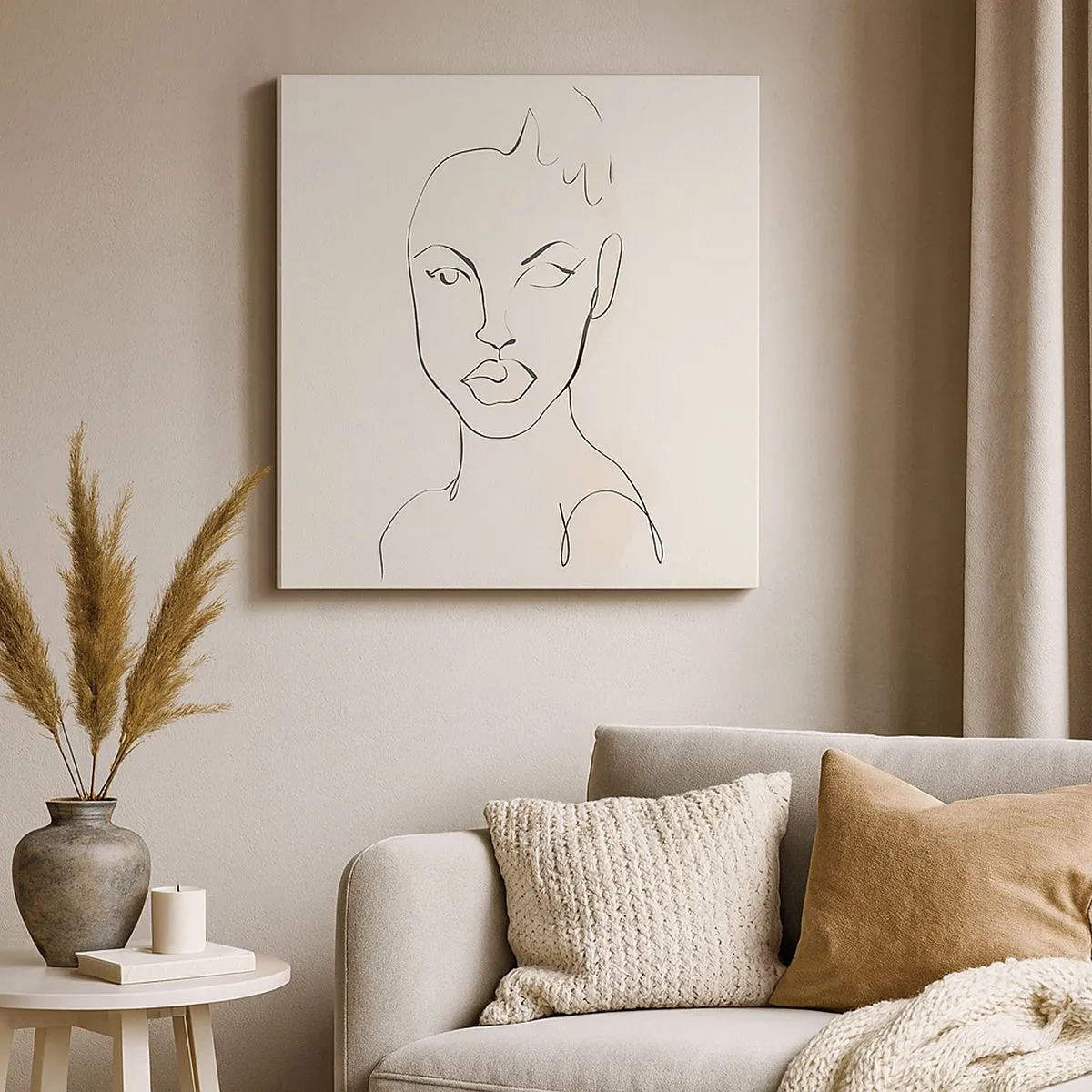 Bild auf Leinwand - Leinwandbild - Umriss der Sinnlichkeit - 30x30 cm