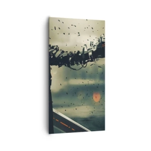 Bild auf Leinwand - Leinwandbild - Tödliche Waffe - Dein ganz eigener Terminator - 65x120 cm