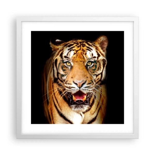 Poster in einem weißen Rahmen - Wild im Herzen - 40x40 cm