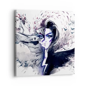 Bild auf Leinwand - Leinwandbild - Dämonisch und schön - 40x40 cm