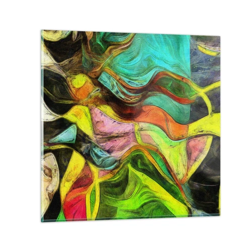 Glasbild - Bild auf glas - Bewegung ist Leben - 30x30 cm