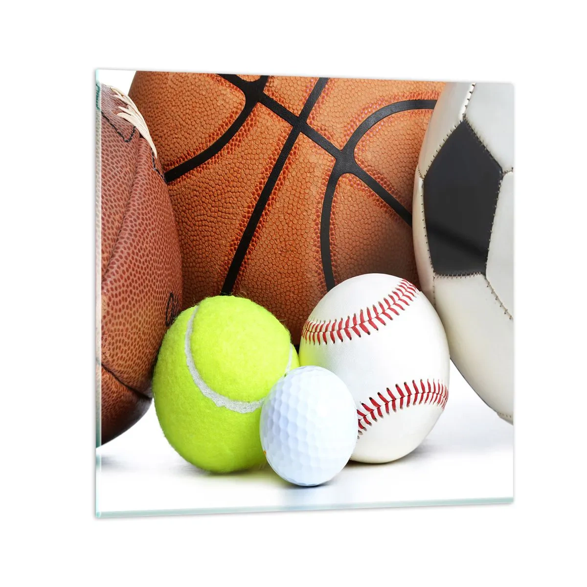 Glasbild - Bild auf glas - Fußball verbindet uns! - 60x60 cm