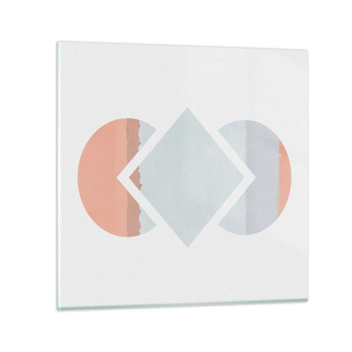 Glasbild - Bild auf glas - Die Situation ist klar - 40x40 cm