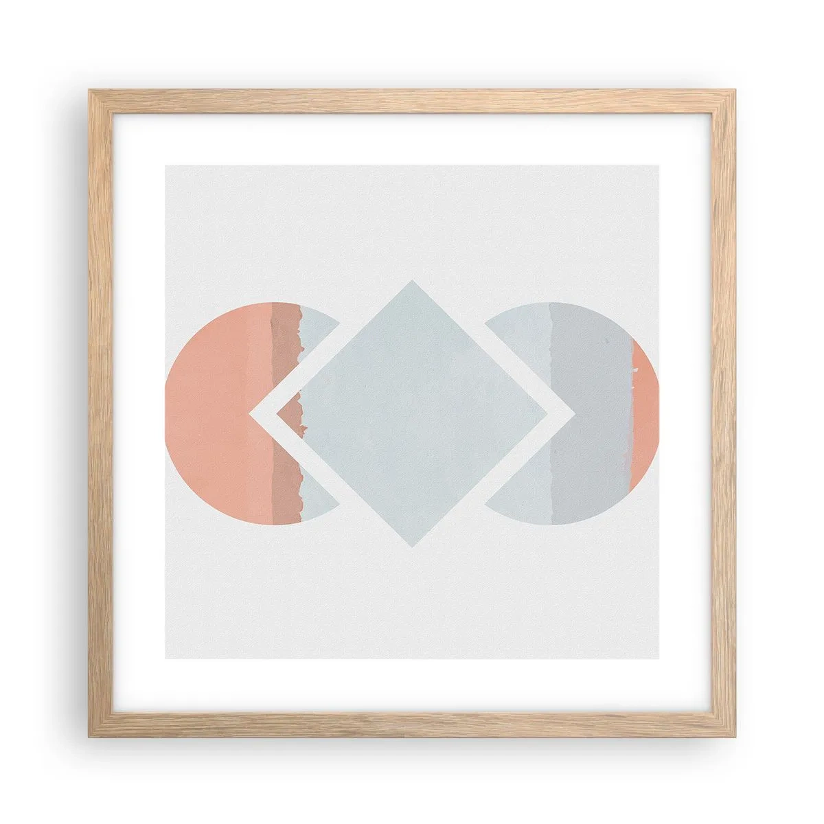 Poster in einem Rahmen aus heller Eiche - Die Situation ist klar - 40x40 cm