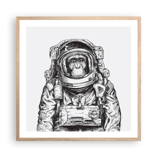 Poster in einem Rahmen aus heller Eiche - Alternative Evolution - 60x60 cm