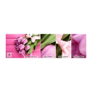 Fototapetenmuster Standard Eco - Nur für dich - Blumen, Tulpen, Blumenstrauß - 100x30 cm