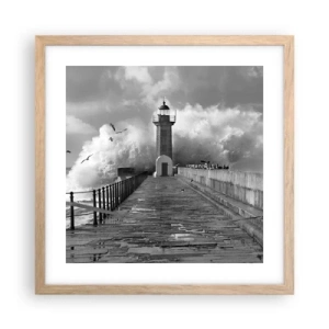 Poster in einem Rahmen aus heller Eiche - Furchtlos - 40x40 cm