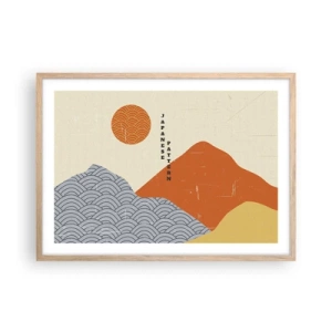 Poster in einem Rahmen aus heller Eiche - Im japanischen Geist - 70x50 cm