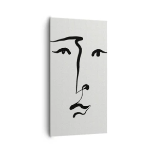 Bild auf Leinwand - Leinwandbild - Porträt mit einer Zeile - 65x120 cm