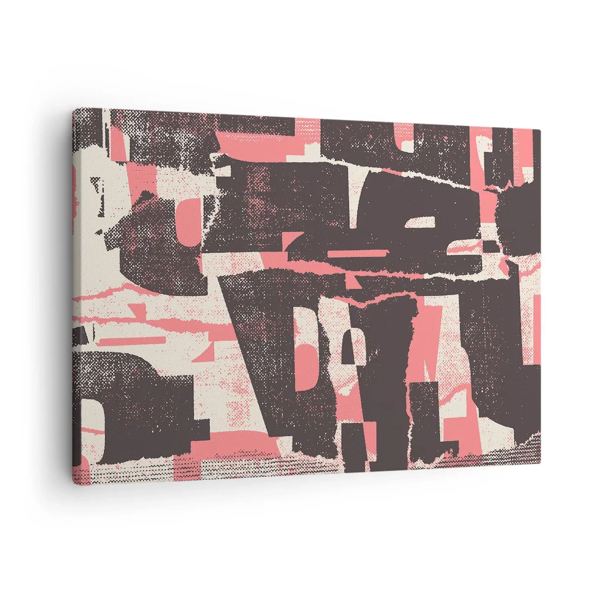 Bild auf Leinwand - Leinwandbild - Eine abstrakte Komposition in Rosa- und Brauntönen. - 70x50cm - All dieser Lärm - Moderne Wanddekoration für Wohnzimmer und Schlafzimmer ARTTOR
