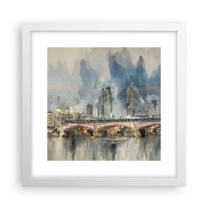 Poster in einem weißen Rahmen - London in seiner ganzen Pracht - 30x30 cm