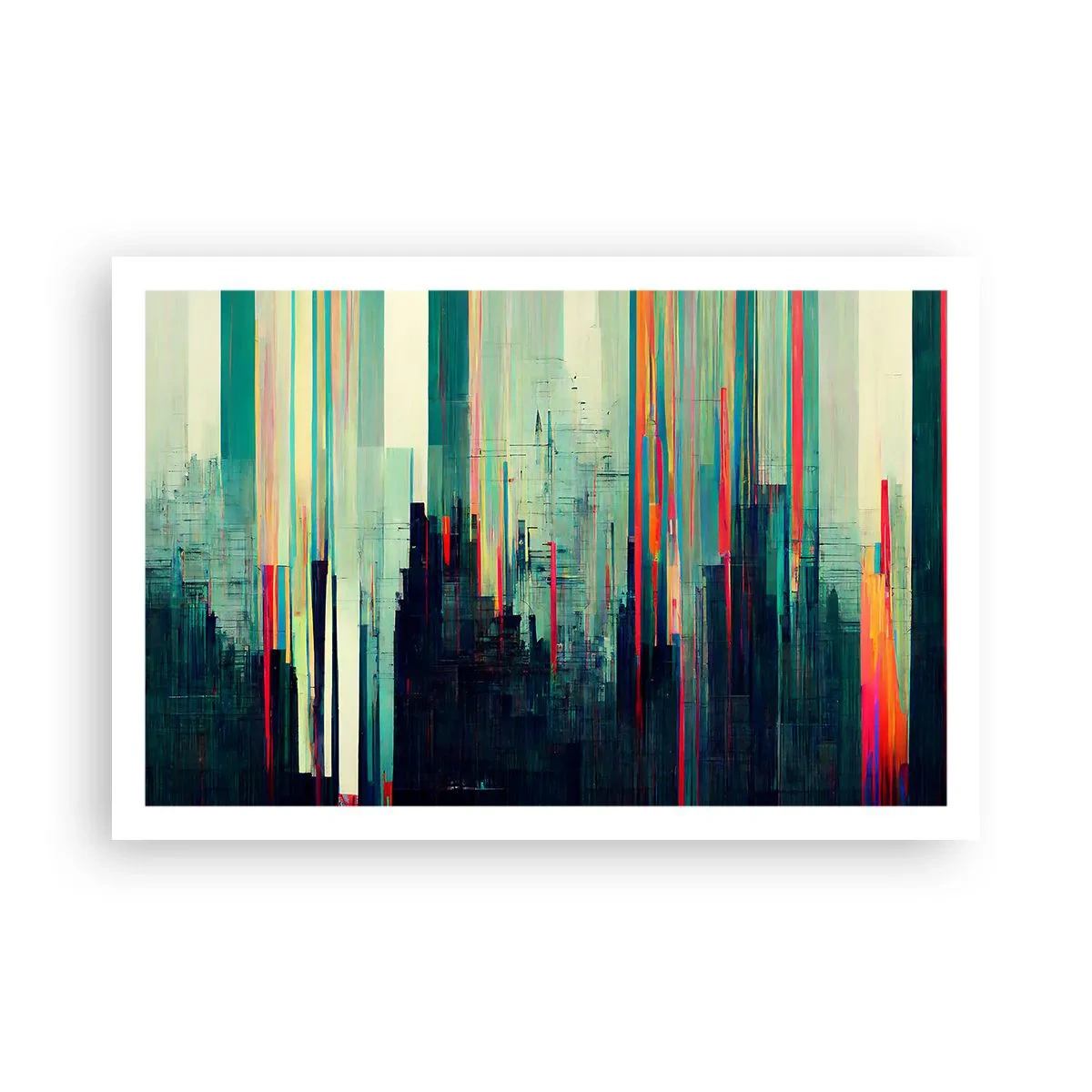 Poster - Futuristische Stadt - 91x61 cm