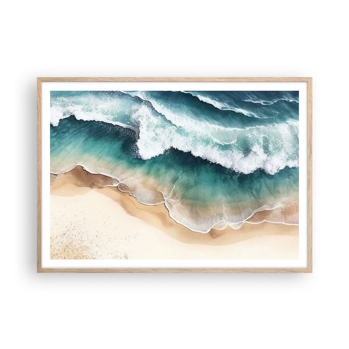 Poster in einem Rahmen aus heller Eiche - Das ewige Treffen - 100x70 cm