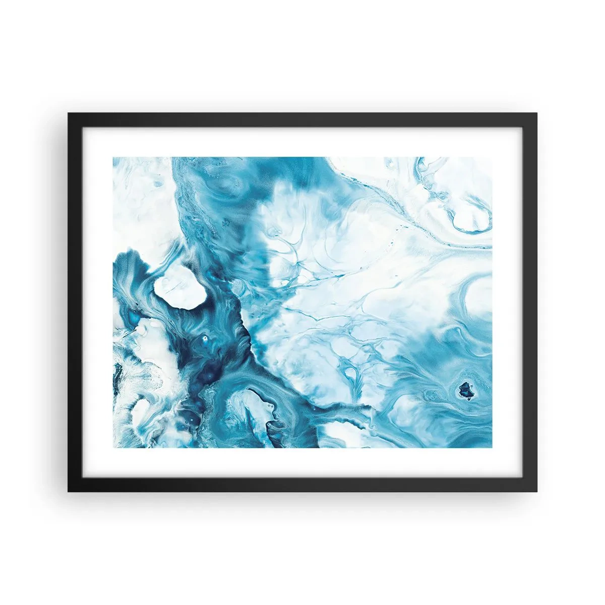 Poster in einem schwarzem Rahmen - Blaues Konzert - 50x40 cm