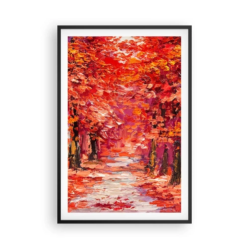 Poster in einem schwarzem Rahmen - Herbstlicher Eindruck - 61x91 cm