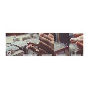 Fototapeten Muster Premium Sand - Auf der Suche nach Emotionen - Vinyl, Musik, Musikladen - 100x30 cm