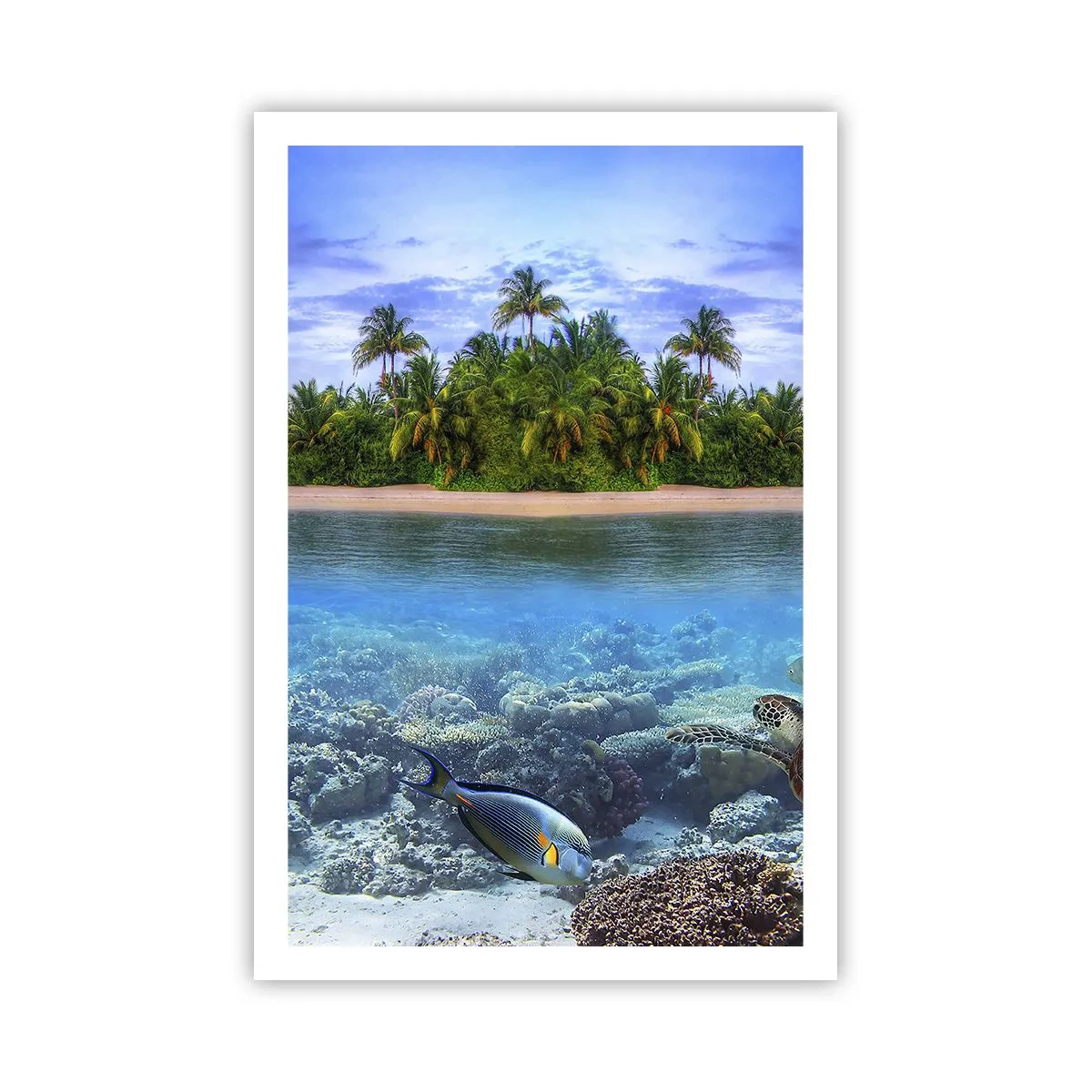 Poster - Heavenly Island lädt dich ein - 61x91 cm