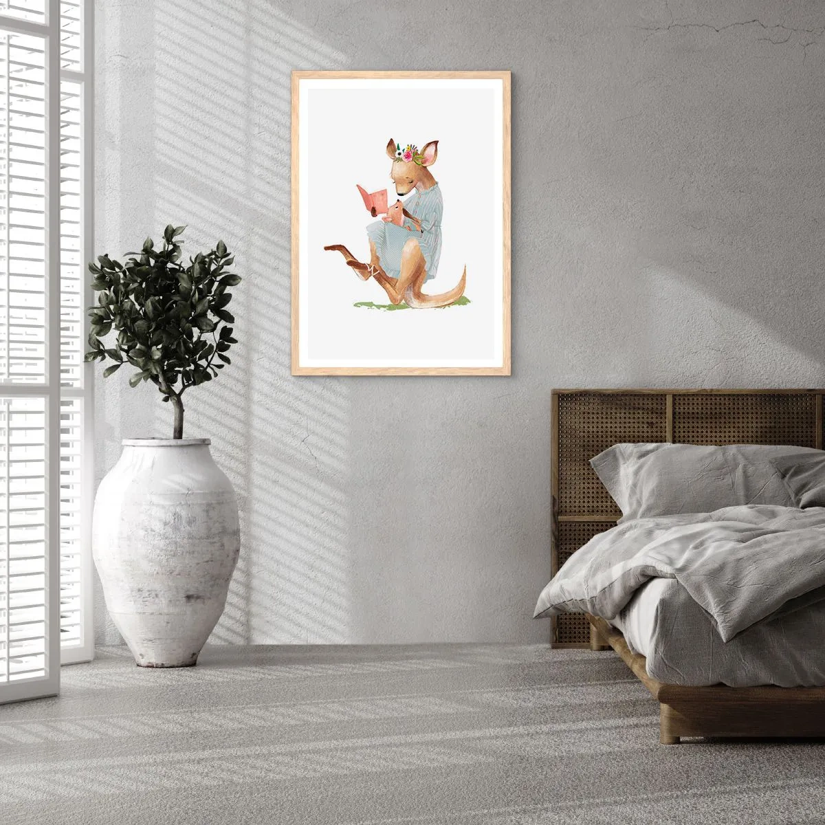 Poster in einem Rahmen aus heller Eiche - Lies mir vor Mama - 40x50 cm