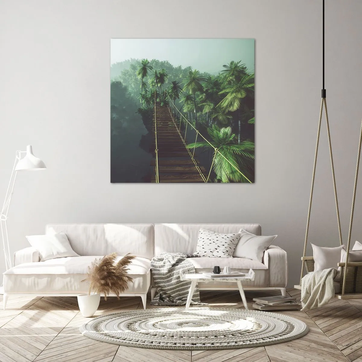 Bild auf Leinwand - Leinwandbild - Über der Brandung des Grüns - 60x60 cm