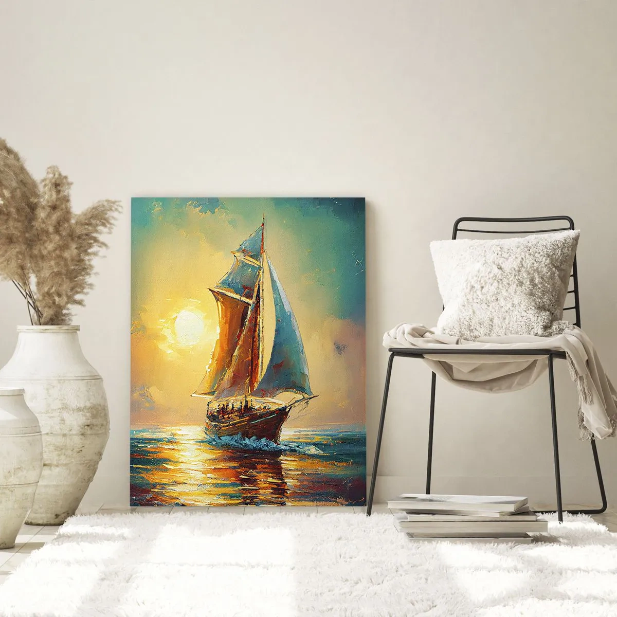 Glasbild - Bild auf glas - Unter vollem Segel - 70x100 cm