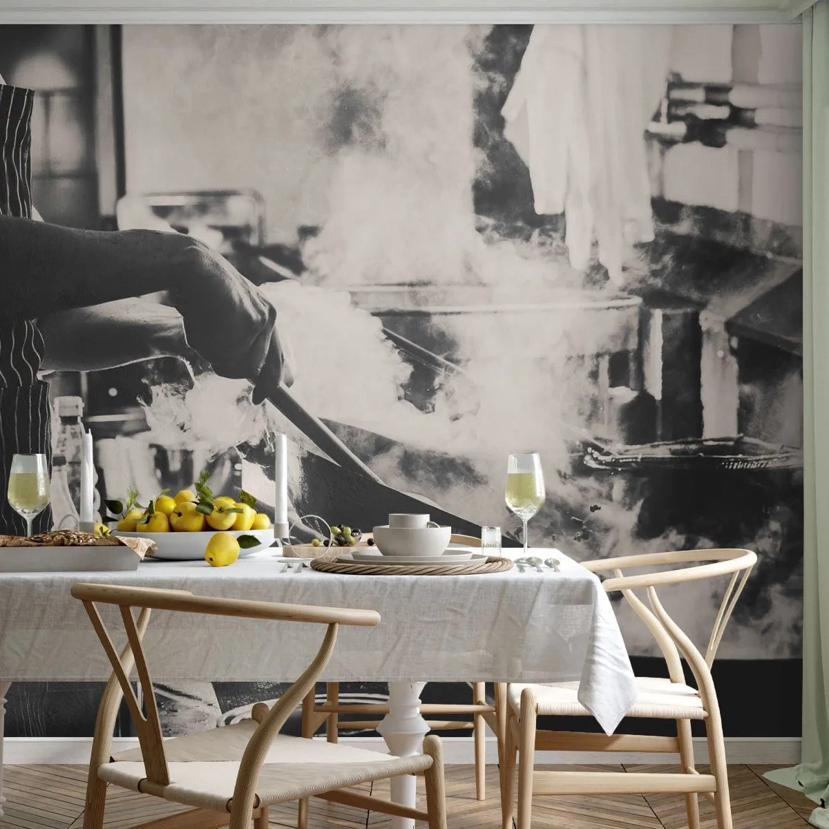 Fototapete Premium Sand - Alchemie der Aromen - Küche, Gastronomie, Restaurant - 100x70 cm