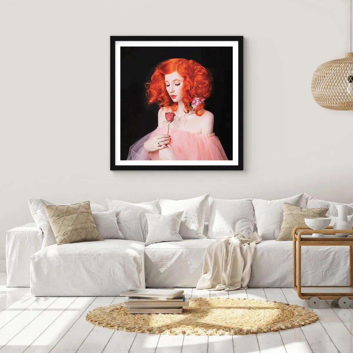 Poster in einem schwarzem Rahmen - Im barocken Stil - 30x30 cm