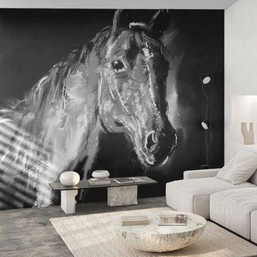 Fototapete Premium Canvas - Das Leuchten einer edlen Seele - Tiere, Pferd, Stute - 200x140 cm