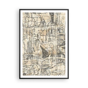 Poster in einem schwarzem Rahmen - Es wartet darauf, entschlüsselt zu werden - 70x100 cm