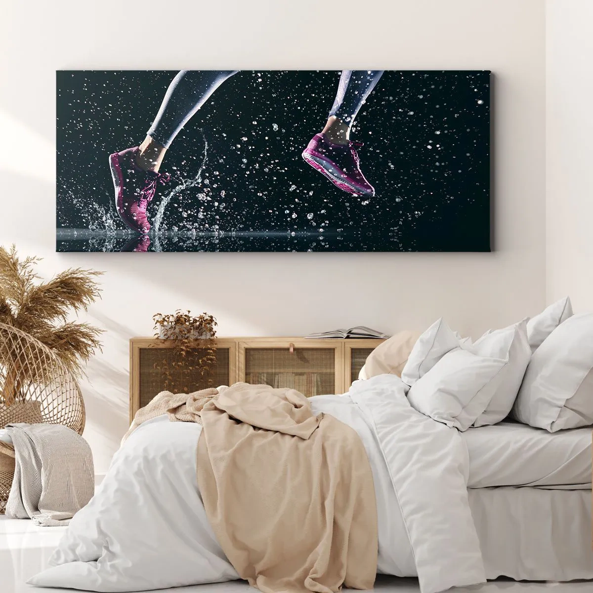 Bild auf Leinwand - Leinwandbild - Wie viel Kraft in den Beinen - 100x40 cm