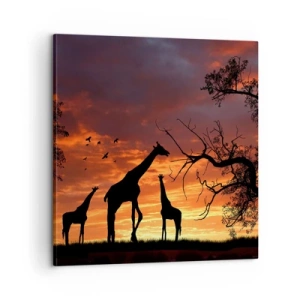 Bild auf Leinwand - Leinwandbild - Ein kleines Abendessen mit deinen Liebsten - 60x60 cm