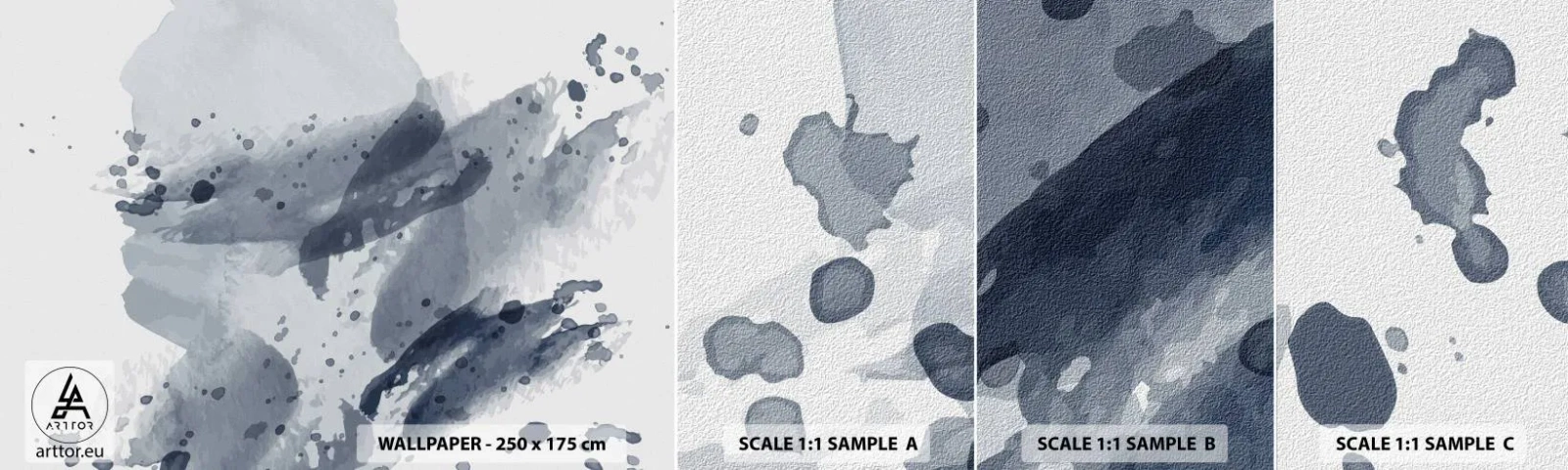 Fototapetenmuster Standard Eco - Eine Studie über die Natur des Wassers - Abstraktion, Stück, Modernes Muster - 100x30 cm