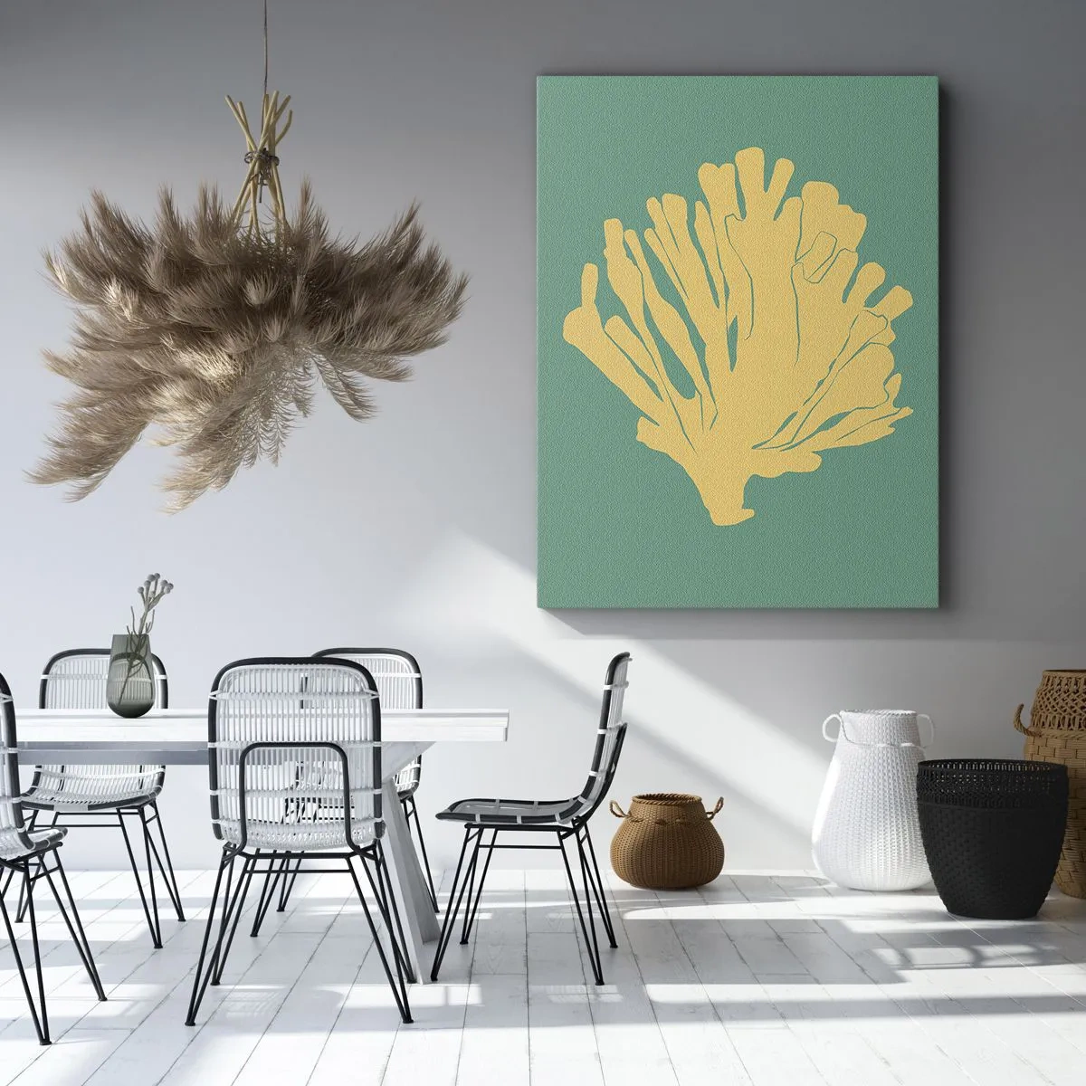 Bild auf Leinwand - Leinwandbild - Unterwasserwaldbusch - 70x100 cm