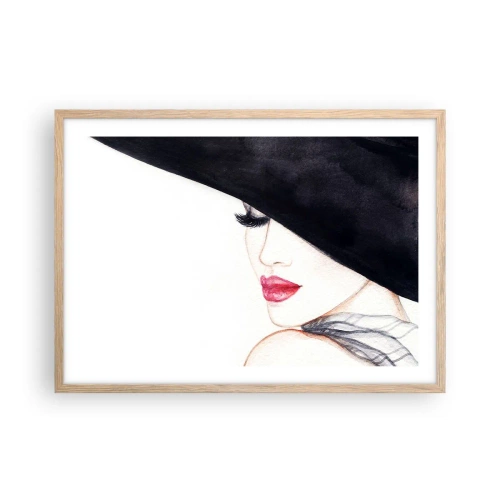 Poster in einem Rahmen aus heller Eiche - Eleganz und Sinnlichkeit - 70x50 cm