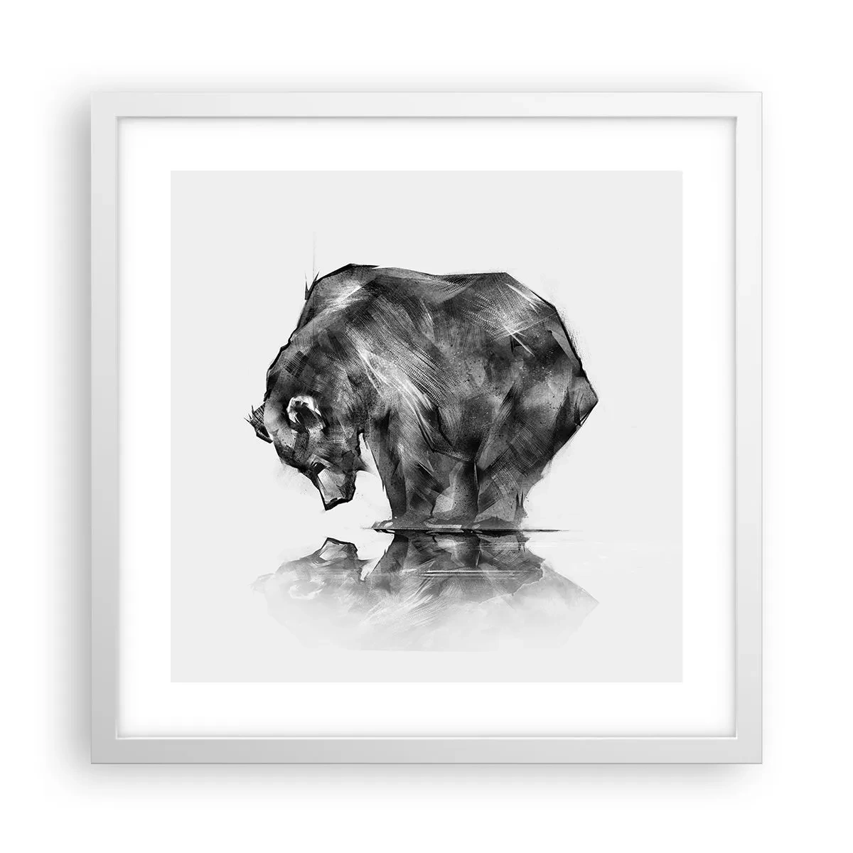 Poster in einem weißen Rahmen - Schön, jemanden in der Nähe zu sehen - 40x40 cm