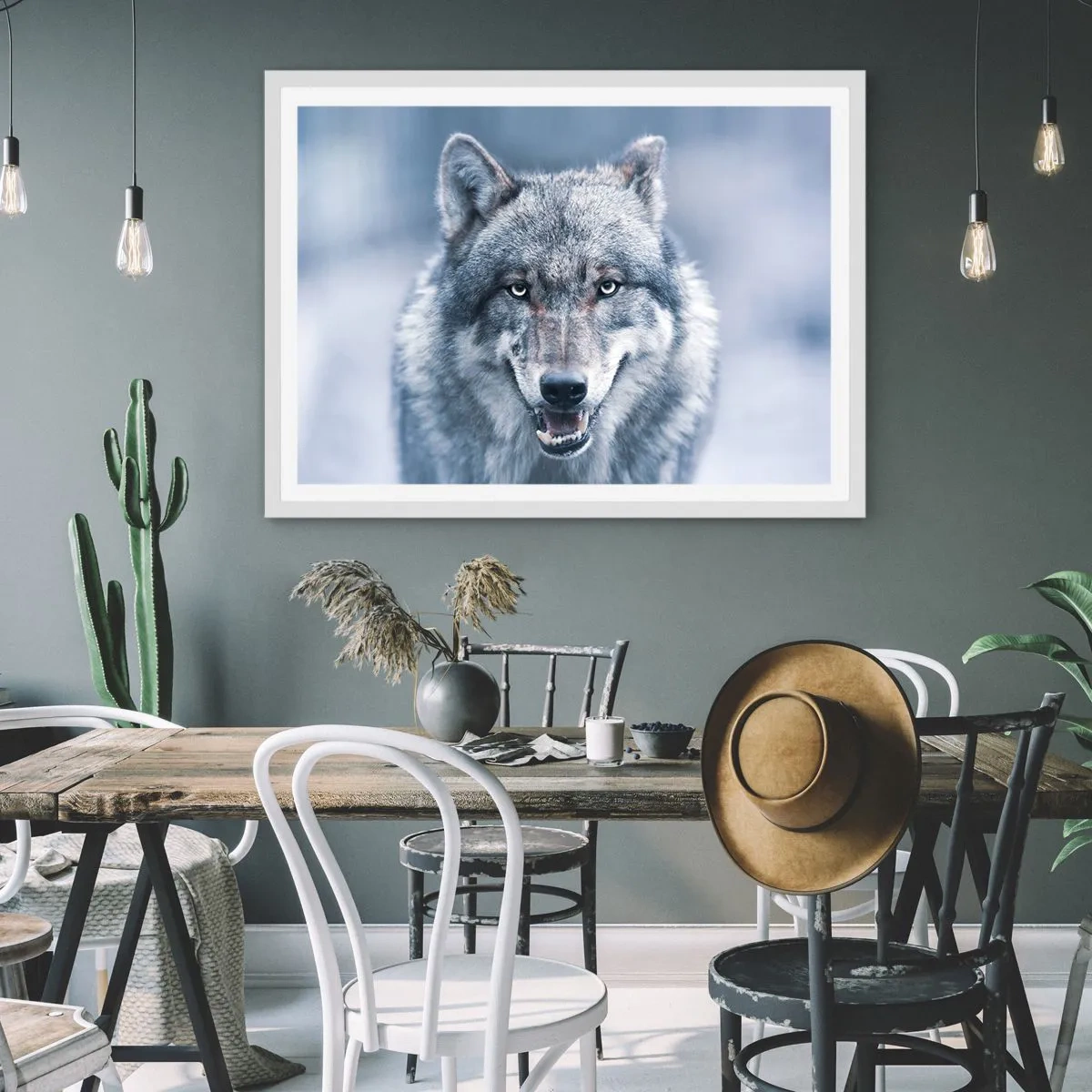 Poster in einem weißen Rahmen - Werden Sie die Herausforderung annehmen? - 100x70 cm