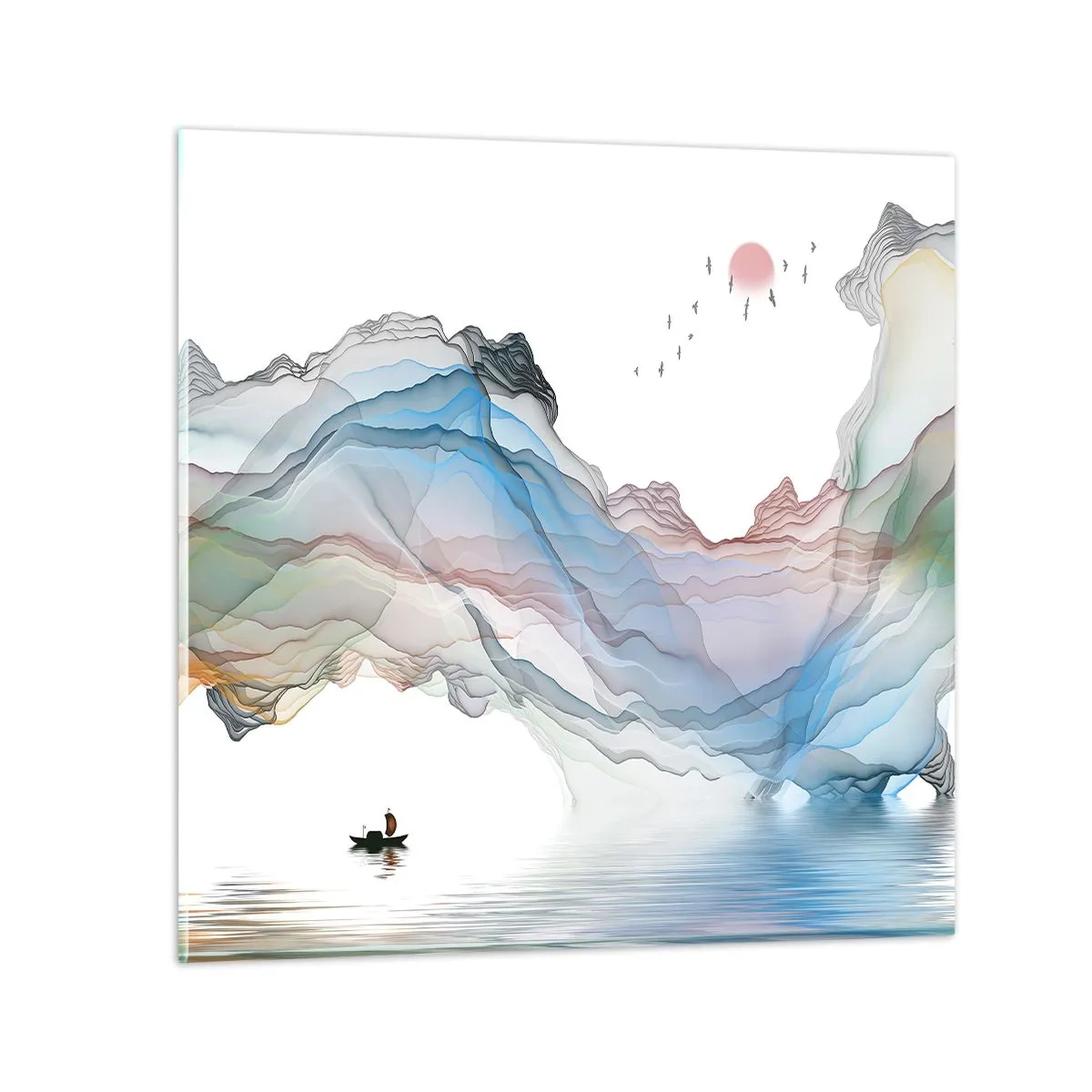 Glasbild - Bild auf glas - Zu den Kristallbergen - 30x30 cm