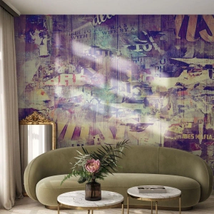 Selbstklebende Fototapete Deluxe Sticker - Und das ist alles, was es geben wird - Graffiti, Wandgemälde, Grafik - 200x140 cm