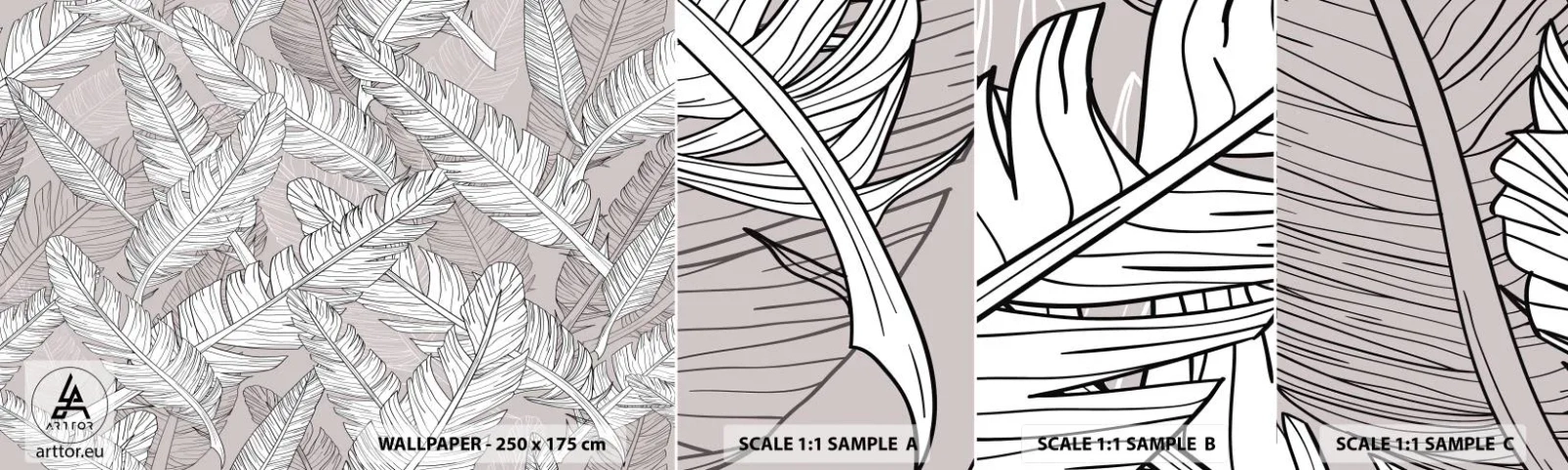 Fototapeten Muster Selbstklebend Deluxe Sticker - Ein Federwirbel - Abstraktion, Vogelfeder, Grafik - 100x30 cm