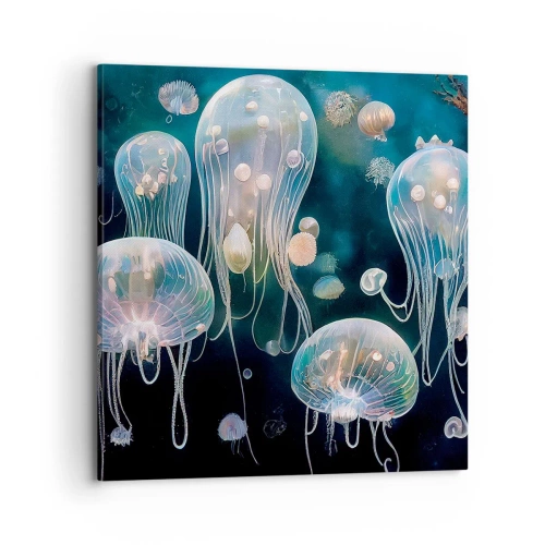 Bild auf Leinwand - Leinwandbild - Unterwasserball - 70x70 cm