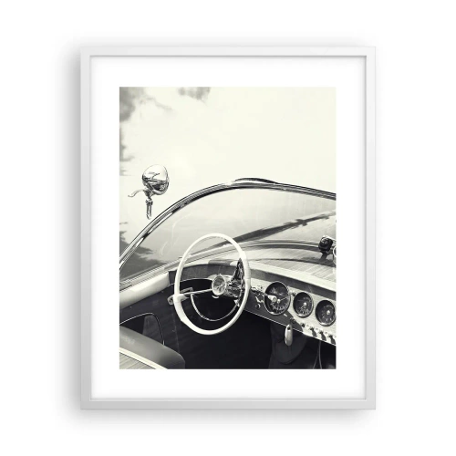 Poster in einem weißen Rahmen - Wetter für die Reichen - 40x50 cm