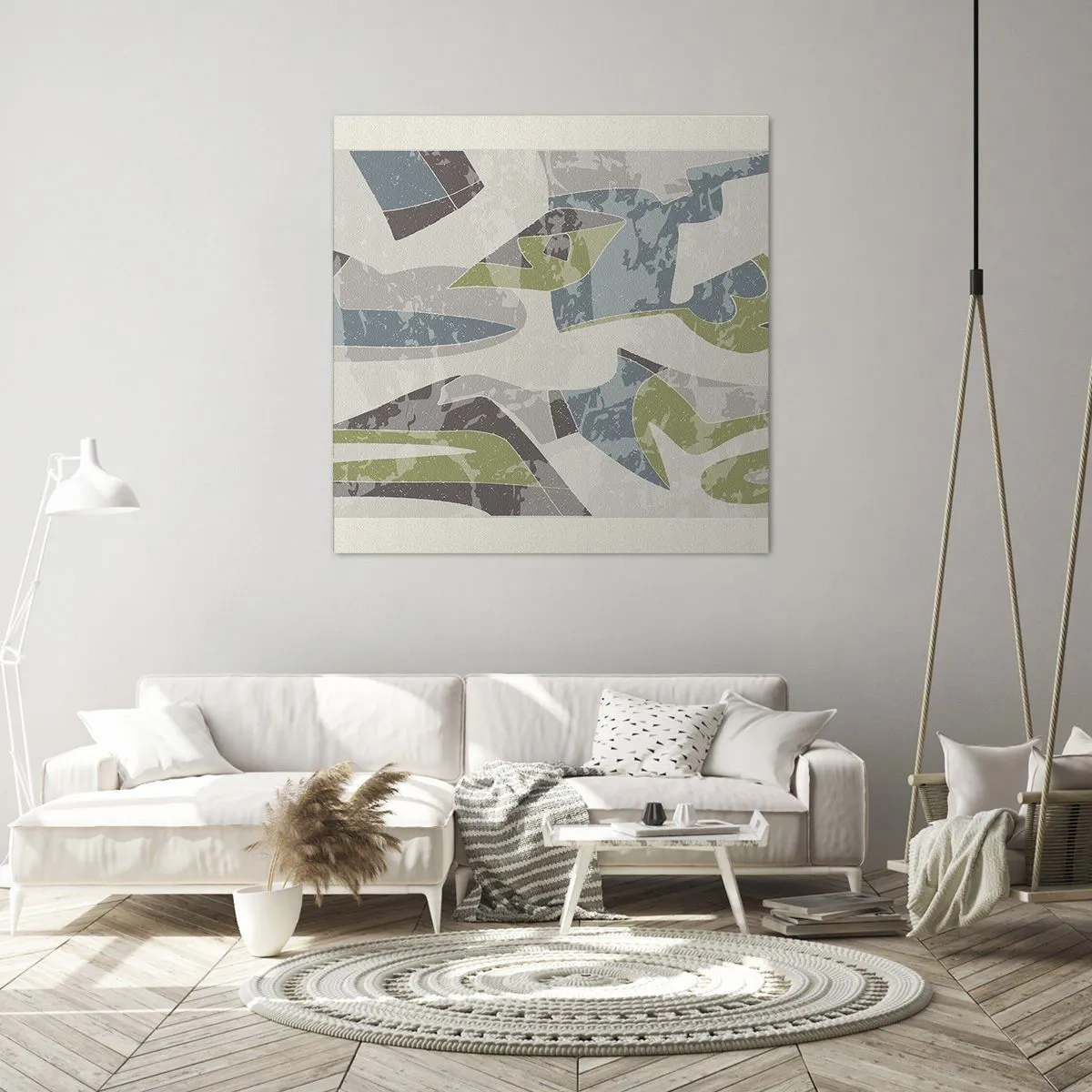 Bild auf Leinwand - Leinwandbild - Komposition hinter dem Glas - 50x50 cm