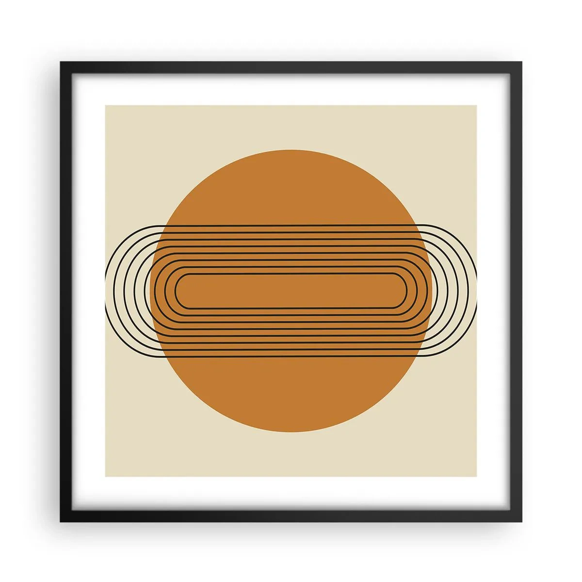 Poster in einem schwarzem Rahmen - Perfekter Plan - 50x50 cm