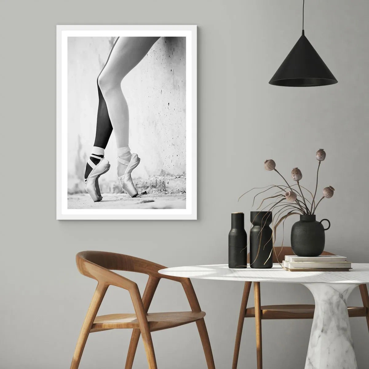 Poster in einem weißen Rahmen - Ballerina, voilà! - 40x50 cm