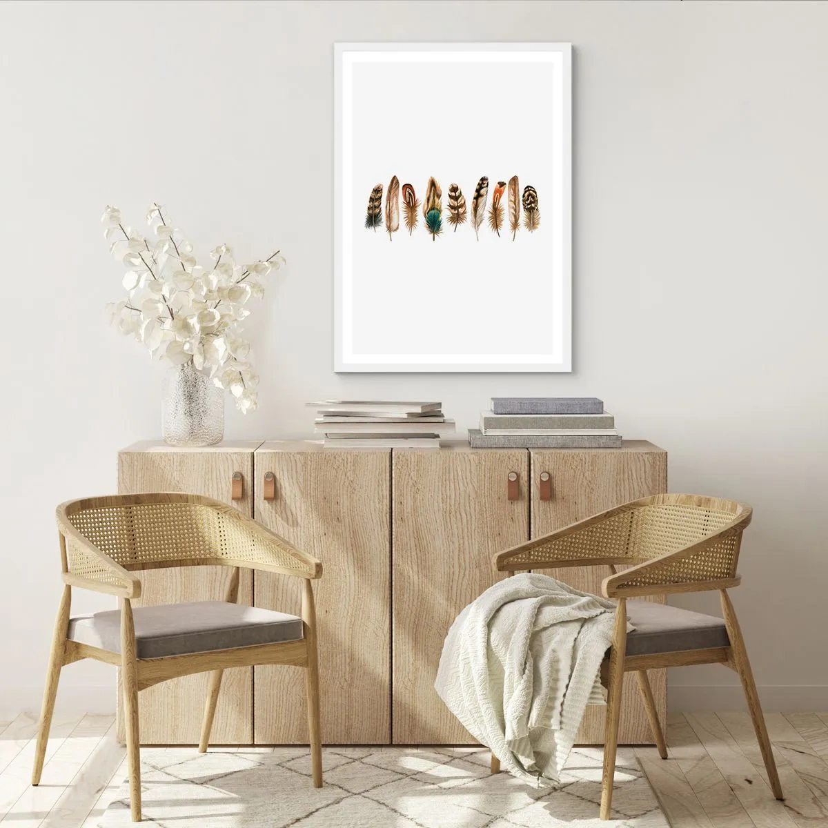 Poster in einem weißen Rahmen - Eine federleichte Variante - 40x50 cm