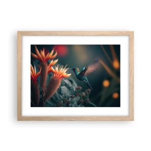 Poster in einem Rahmen aus heller Eiche - Wirklich buntes Leben - 40x30 cm