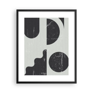 Poster in einem schwarzem Rahmen - Komposition oben und unten - 40x50 cm