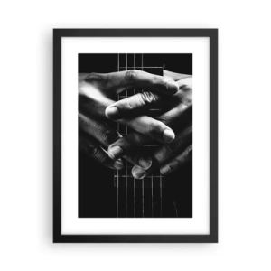 Poster in einem schwarzem Rahmen - Gebet des Künstlers - 30x40 cm