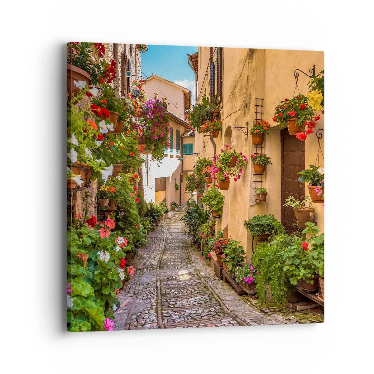 Bild auf Leinwand - Leinwandbild - Italienische Gasse - 40x40 cm