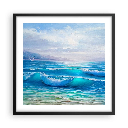 Poster in einem schwarzem Rahmen - Es bringt Erleichterung - 50x50 cm