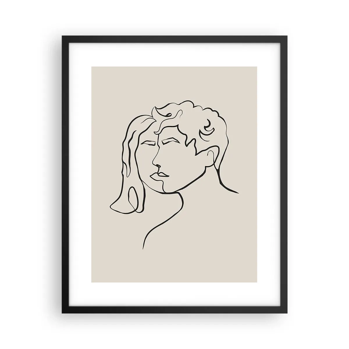 Poster in einem schwarzem Rahmen - Und es wurde Einheit - 40x50 cm